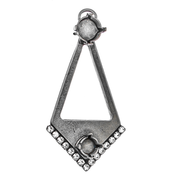 29ss/39ss Chaton 1088 with Pyramid shape metal casting elements & Rhinestones Pendant base