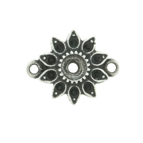 8pp and 32pp metal casting Daisy Flower Connector base with two side loops