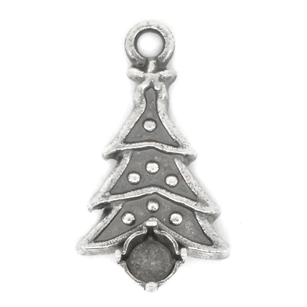 24ss Christmas tree Pendant base with top loop