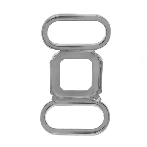 23mm Fancy Square 4675 stone setting hollow oval link connector base 