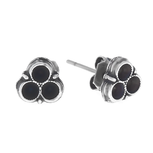 24pp Metal Casting element on Stud Earring bases