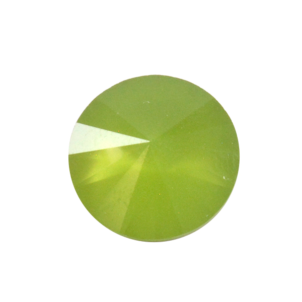 Light Green Glass Stone for 1122 Rivoli 12mm setting-2pcs pack