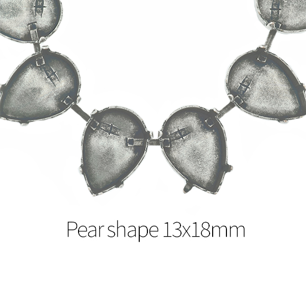 13X18mm Pear shape Cup chain for Necklace - 1Meter