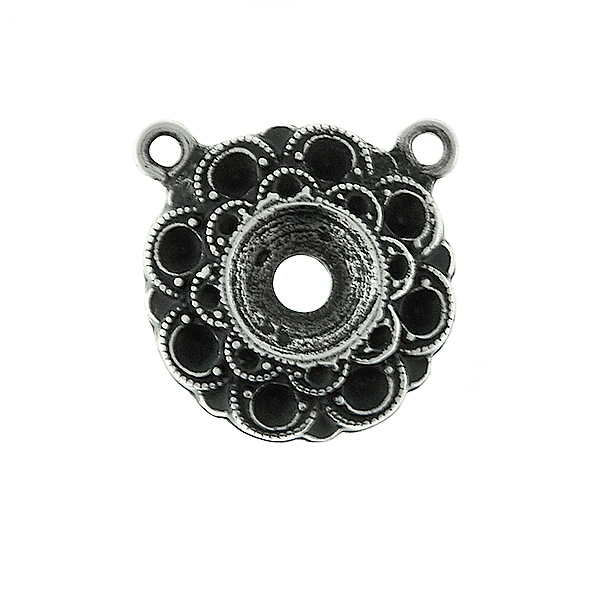 14pp and 29ss Metal casting Flower element Pendant base with two top loops