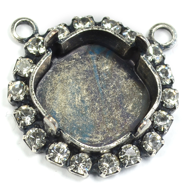 12-12mm Square 4470 pendant base with Rhinestoness