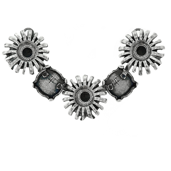 39ss cup chain and metal sunflower elements Centerpiece for Necklace base