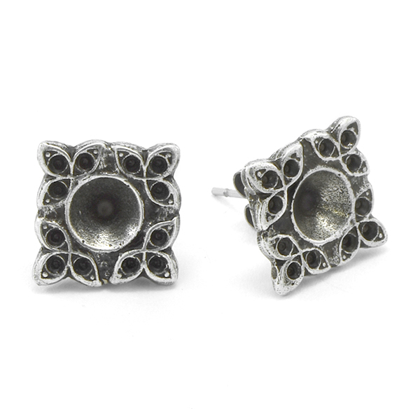 8pp, 24ss Floral Stud Earring base