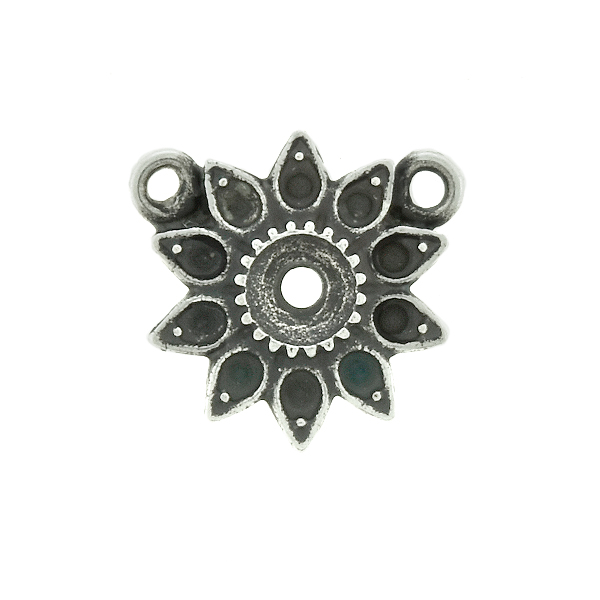 8pp and 32pp metal casting Daisy Flower Pendant base with two top loops