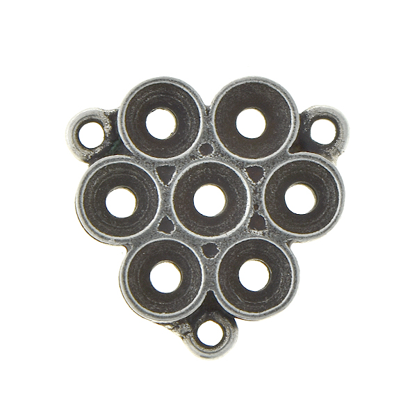 32pp Flower metal casting pendant/connector with three loops