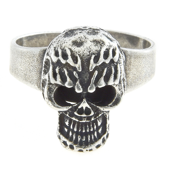 Adjustable ring base with metal casting skull