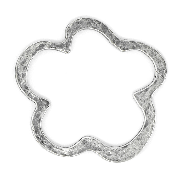 Flower shaped metal jewelry connector  