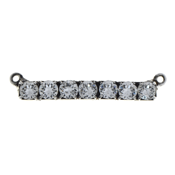 32pp Rhinestones bar pendant with two loops