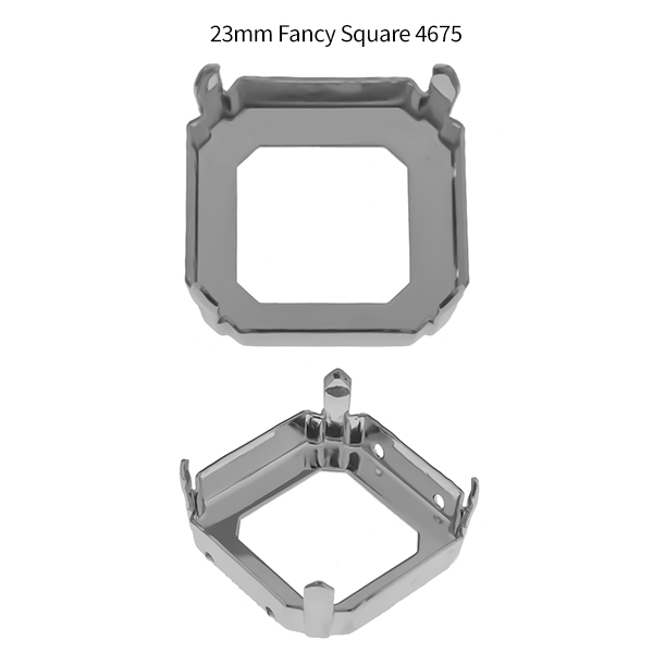 23mm Fancy Square 4675 Sew-on stone setting