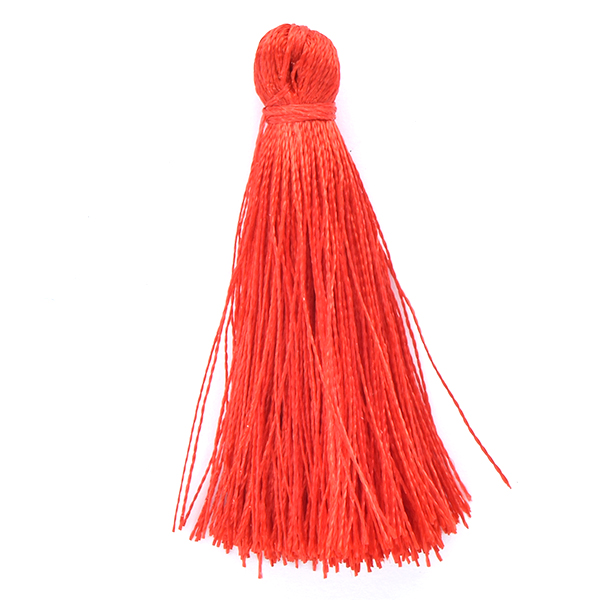 45mm Thread Tassel for jewelry making Red color - 4pcs pack