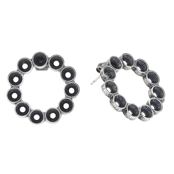 32pp, Hollow circle Stud Earring bases