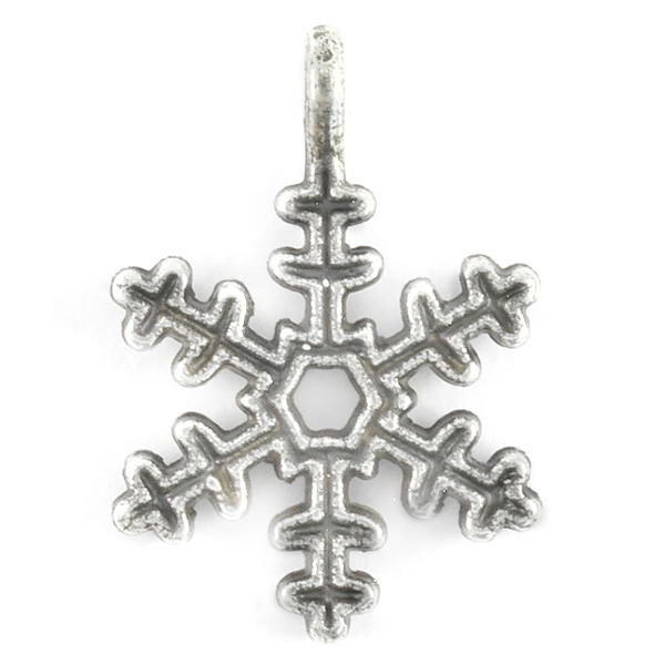 Classic Snowflake pendant with top loop