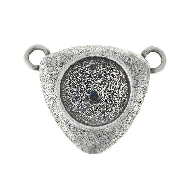 12mm Rivoli inverted triangle stone setting with two top loops