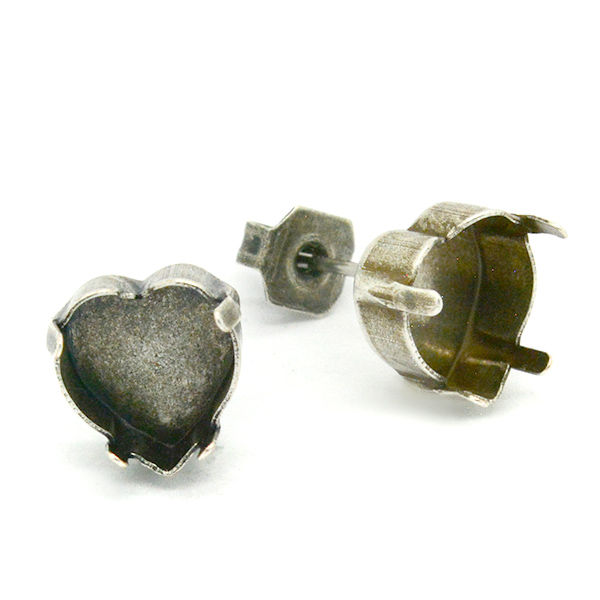 8.8X8mm Heart 4884 stud earring base