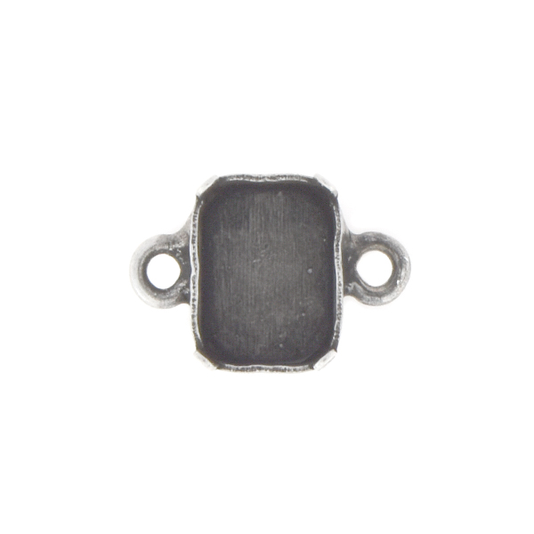 8x6mm Octagon Stone setting with two side loops