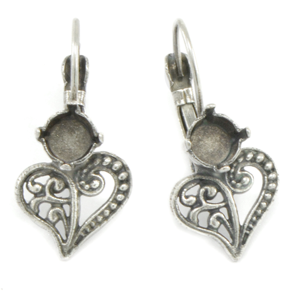 29ss Decorated Heart Earring base