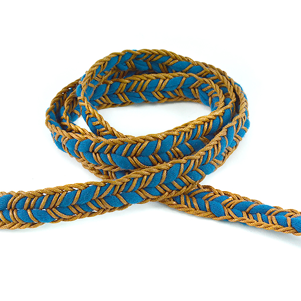 17mm Blue Flexible fabric cord for jewelry making