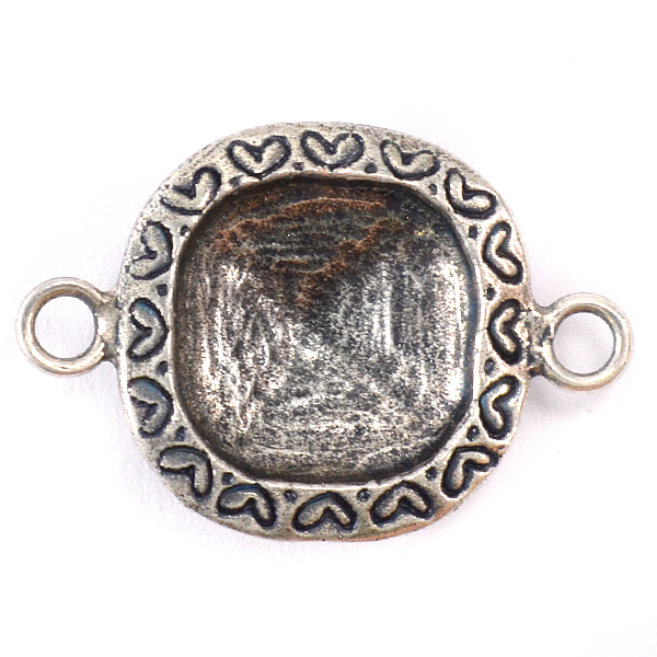 Decorated Square 4470 12-12mm stone setting with two side loops