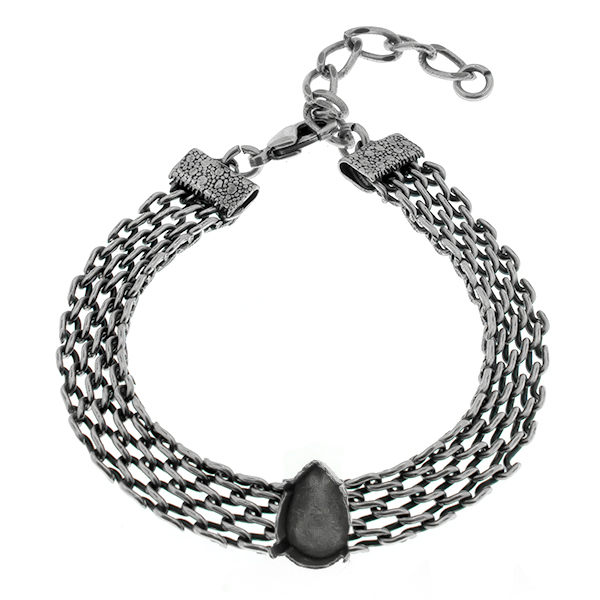 14x10mm Pear shape setting on 15cm flat mesh chain almost finished bracelet base