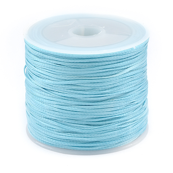 1 Roll Waxed Polyester Cord for Beading Turquoise color