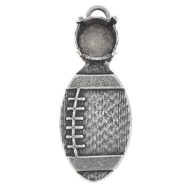 39ss American football ball pendant with top loop