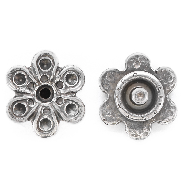 14pp, 24ss Metal Flower Snap Button Jewelry