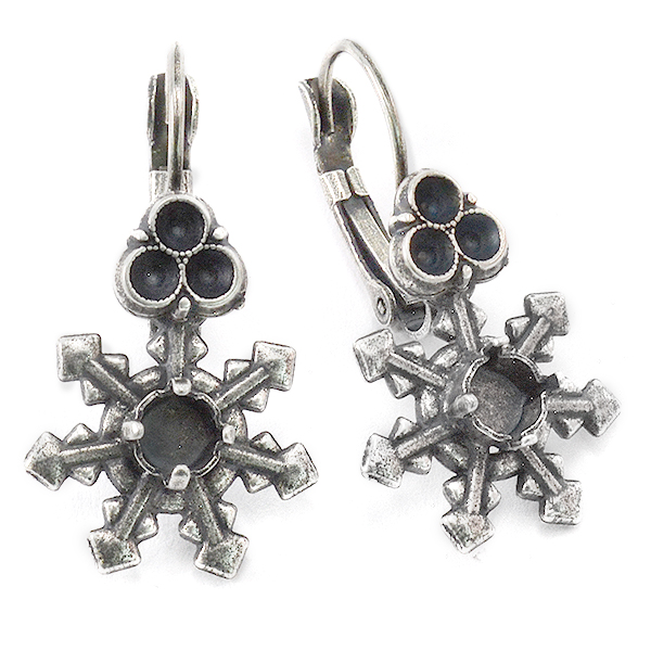 24ss and 24pp Drop Snowflake earring bases