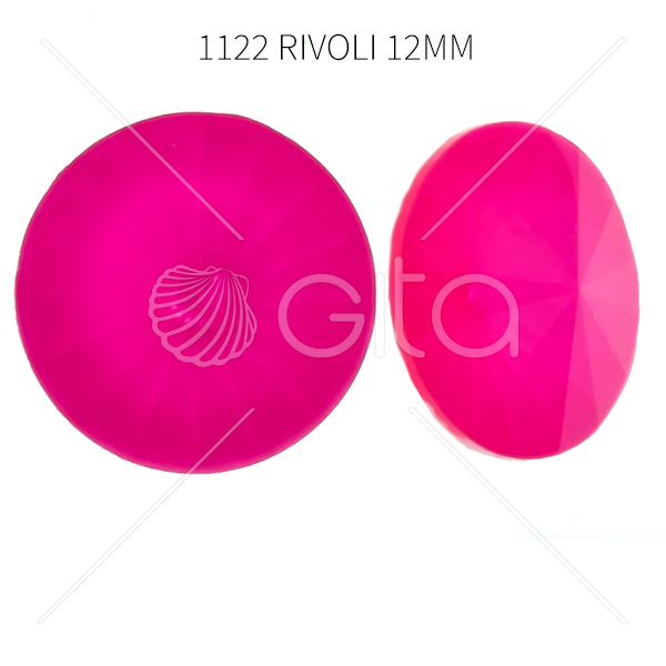 Aurora Crystal 12mm Rivoli A1122 Electric Pink color-8pcs pack