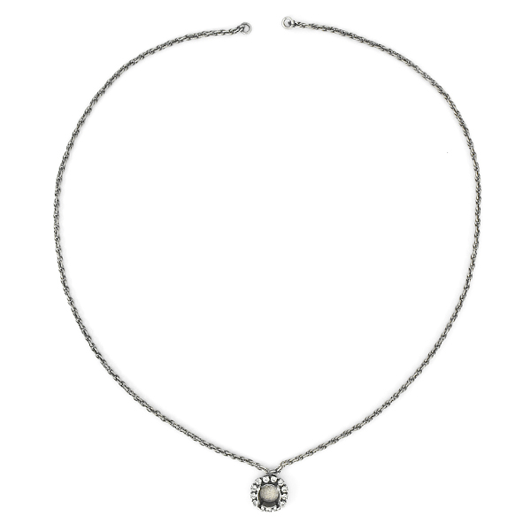 39ss Pendant Necklase with SW rhinestone and 2mm Thin Rope Chain
