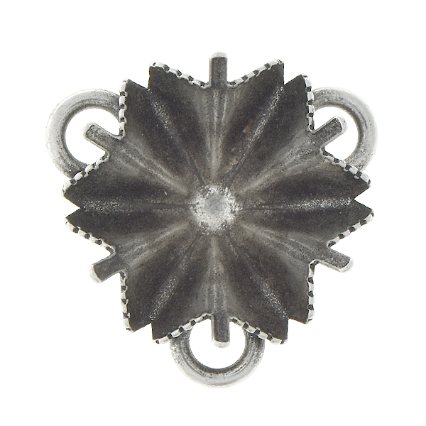 12mm Rivoli Starflower stone setting with three loops