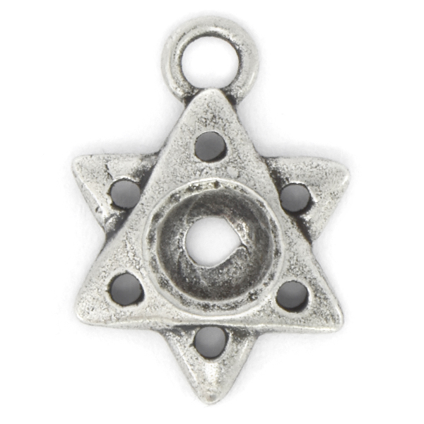 29ss Star of David Pendant base with top loop