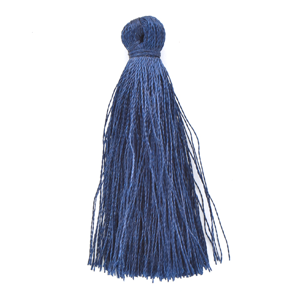 45mm Thread Tassel for jewelry making Navy Blue color - 4pcs pack