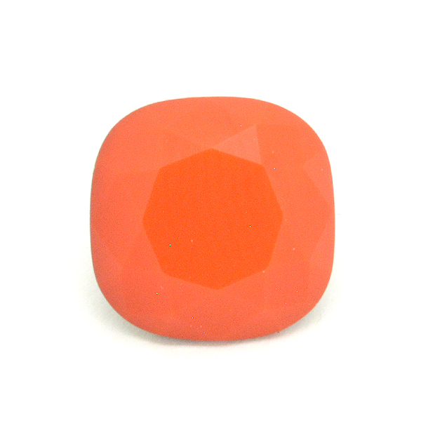 Opaque Orange Glass Stone for 4470 12X12mm Square setting
