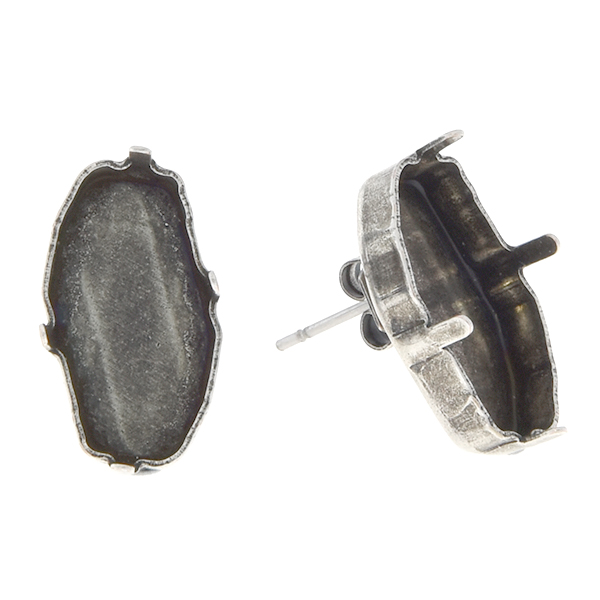 18x9.5mm Meteor stud earring base