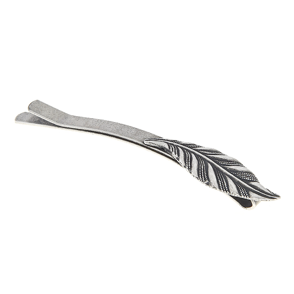 Hair pin with leaf