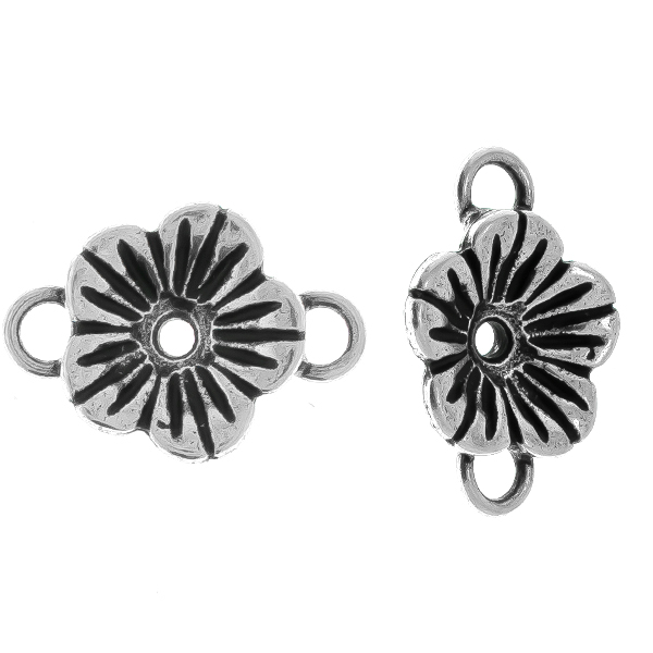24ss Buttercup Flower metal casting Connector/Pendant base with two side loops