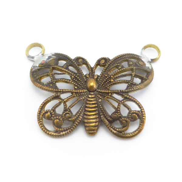 Butterfly Filigree pendant with 2 loops 