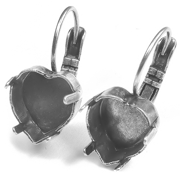 Heart 11-10mm Drop earrings base 