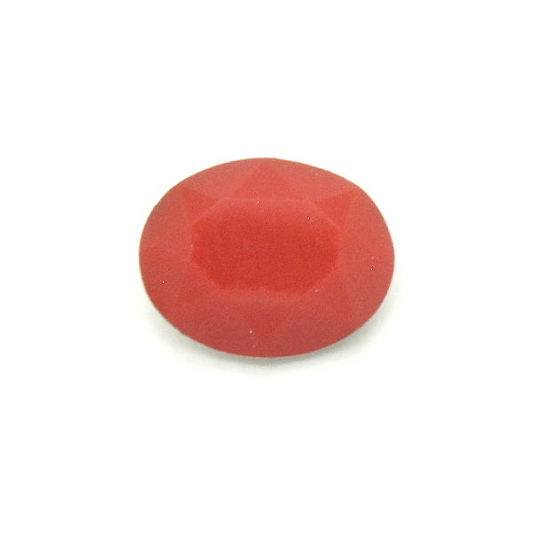 Opaque Red Glass Stone for Oval 10X8mm setting-5pcs pack