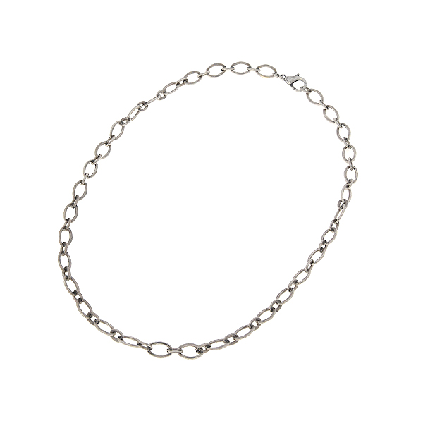45cm Oval two-sizes link chain necklace with clasp