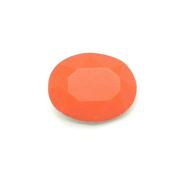 Opaque Orange Glass Stone for Oval 10X8mm setting-5pcs pack
