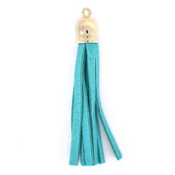 67mm Tassel for jewelry making Turquoise color