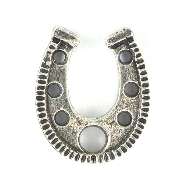 Horseshoe pendant base with holes 