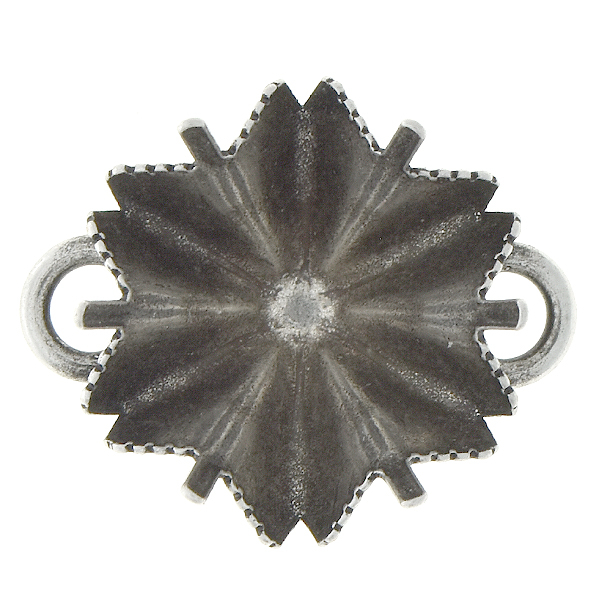 12mm Rivoli Starflower stone setting with two side loops
