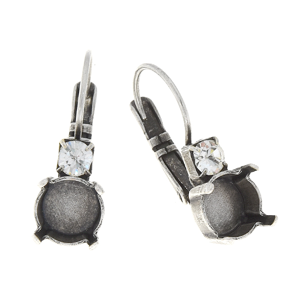 39ss Lever back Earrings settings with 32pp Crystals