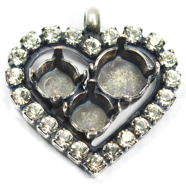 29ss and 39ss Heart pendant base with top loop